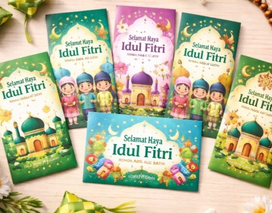 Ilustrasi peluang usaha amplop lebaran custom [ai]