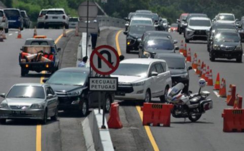 Ilustrasi contraflow [polri]