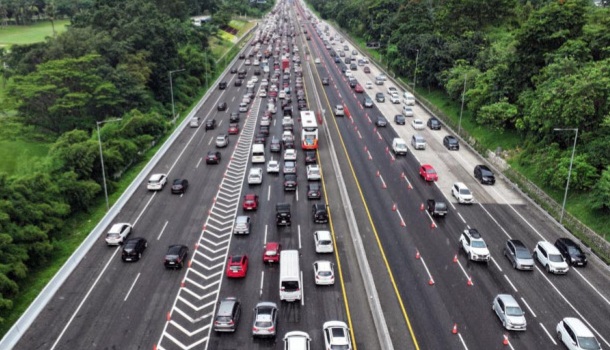 Ilustrasi penerapan one way arus balik lebaran [sinpo]