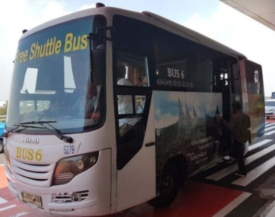 Ilustrasi shuttle bus bandara Soetta [busway]