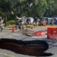 Jalan Lenteng Agung Jakarta Selatan ambles [cnnindonesia]