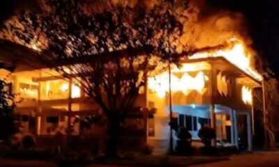 Kebakaran di Kantor Pemerintah Kabupaten (Pemkab) Bulungan, Kalimantan Utara [antaranews]