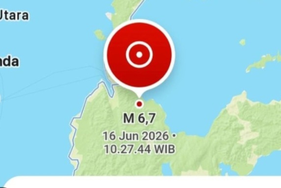 Ilustrasi lokasi gempa [antaranews]