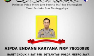 Aipda Endang Karyana meninggal dunia saat tong truk mogok [keadilan]