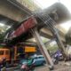 JPO di Tendean Jakarta Selatan nyaris roboh usai dihantam truk [kompas]