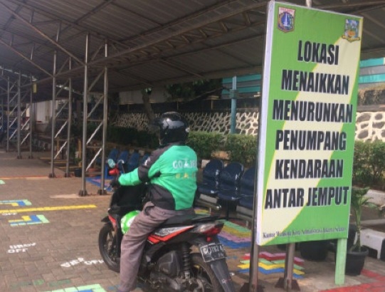 Shelter Ojek Online [antaranews]