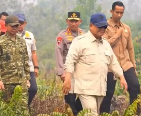 Prabowo meninjau langsung Titik Kebakaran Karhutla di Kalimantan [instagram]