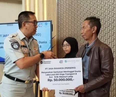 Santunan Rp 70 Juta diberikan ke Ahli Waris Korban KMP Virgo Transport 8 [disway]