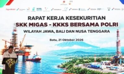 Rapat Kerja Kesekuritian SKK Migas dan Kontraktor Kontrak Kerja Sama (KKKS) Wilayah Jabanusa 2026 pada Rabu (21/10/2026) [suarajatim]